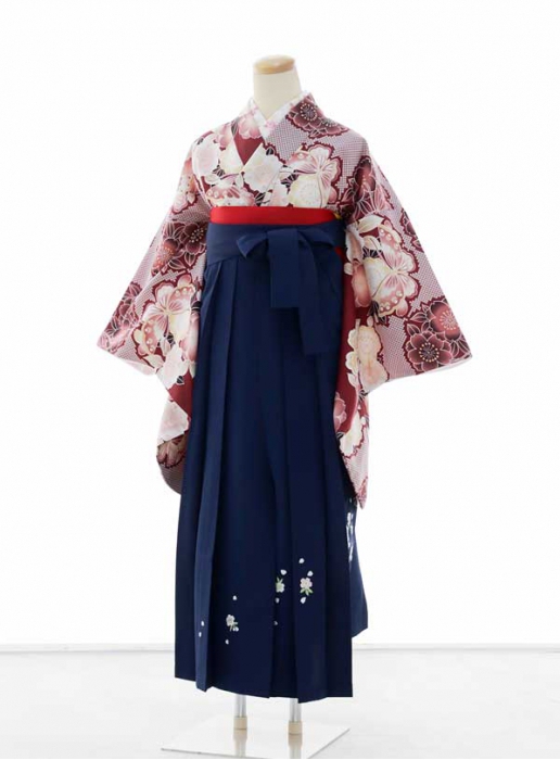 えんじ×紺　